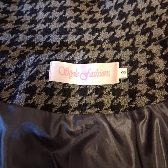 NEW Women’s Gray Black Double-Breasted Lined Trench Coat Winter Outerwear 18 XL - Picture 8 of 8